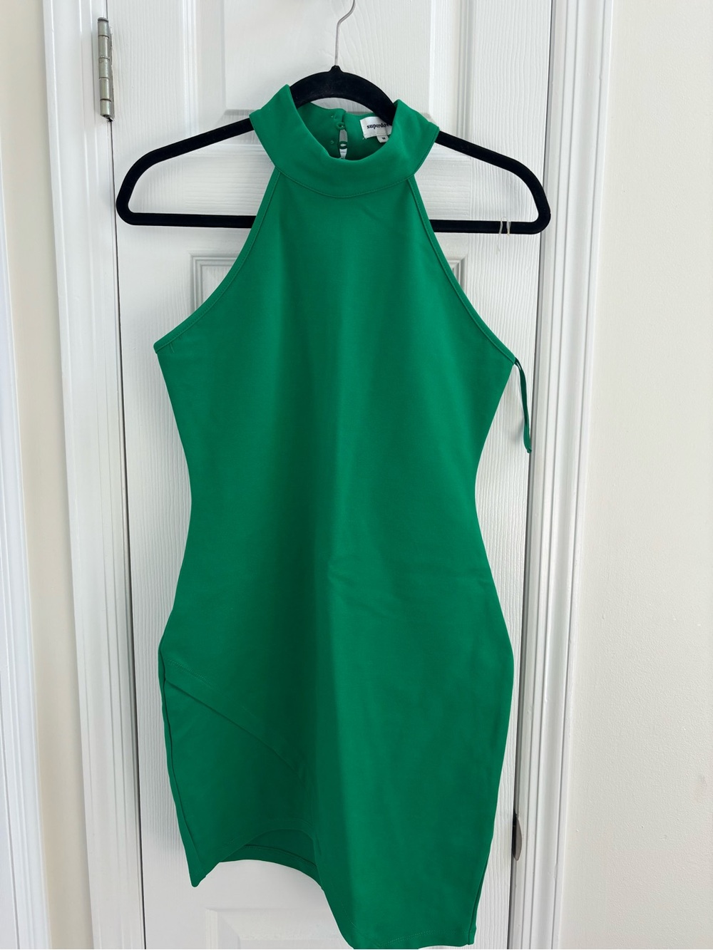 superdown Emerald Green Halter Bodycon Mini Dress